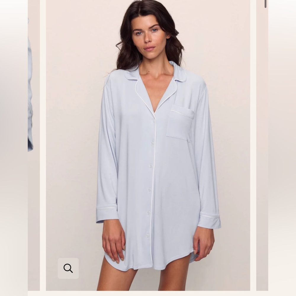 Eberjey Light Blue Gisele Sleep Shirt